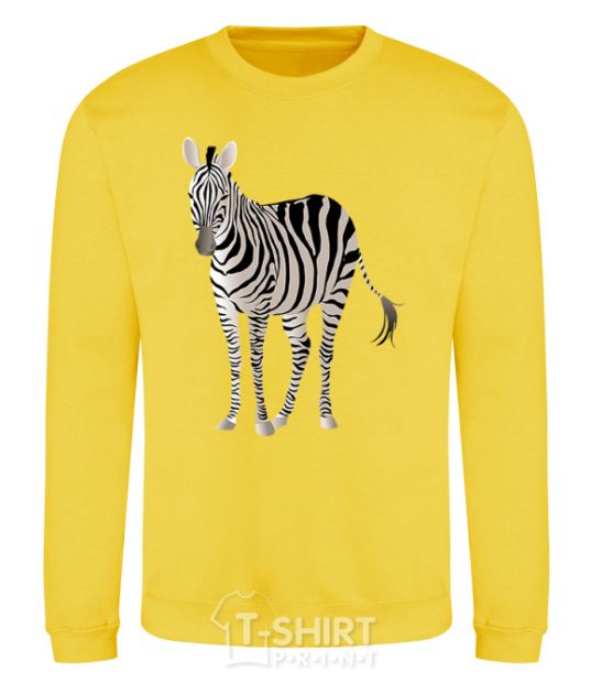 Sweatshirt Just a zebra yellow фото