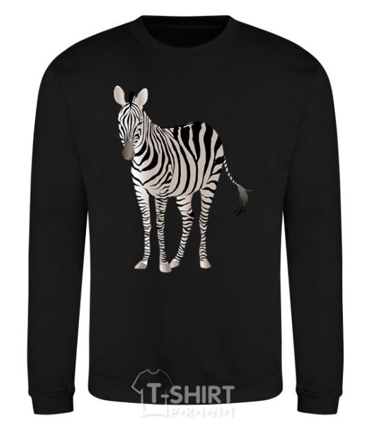 Sweatshirt Just a zebra black фото