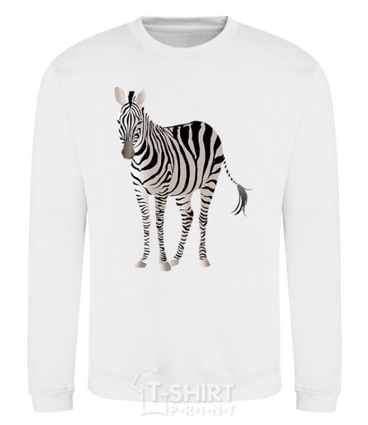 Sweatshirt Just a zebra White фото