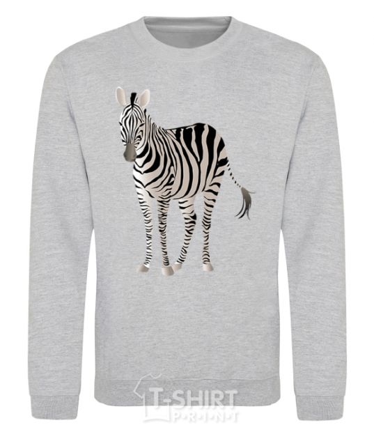 Sweatshirt Just a zebra sport-grey фото