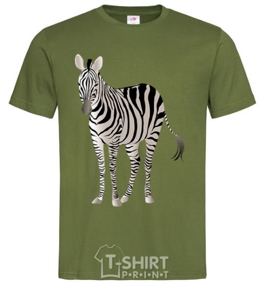 Men's T-Shirt Just a zebra millennial-khaki фото