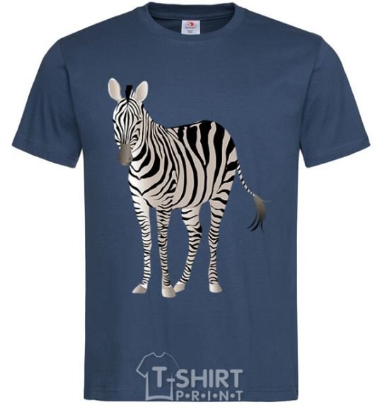 Men's T-Shirt Just a zebra navy-blue фото