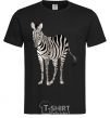 Men's T-Shirt Just a zebra black фото