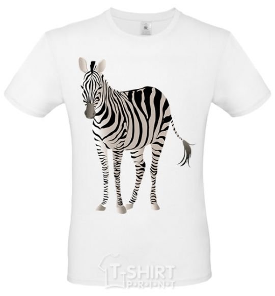 Men's T-Shirt Just a zebra White фото