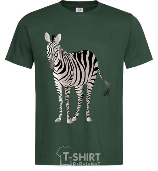 Men's T-Shirt Just a zebra bottle-green фото