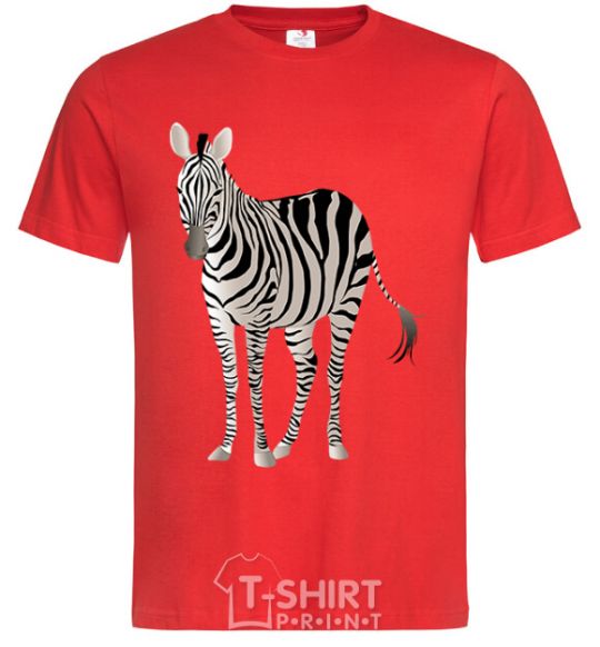 Men's T-Shirt Just a zebra red фото