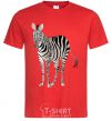 Men's T-Shirt Just a zebra red фото