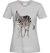 Женская футболка Просто зебра Серый фото