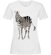 Women's T-shirt Just a zebra White фото