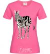 Женская футболка Просто зебра Ярко-розовый фото