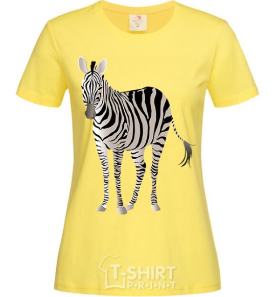 Women's T-shirt Just a zebra cornsilk фото