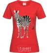 Женская футболка Просто зебра Красный фото