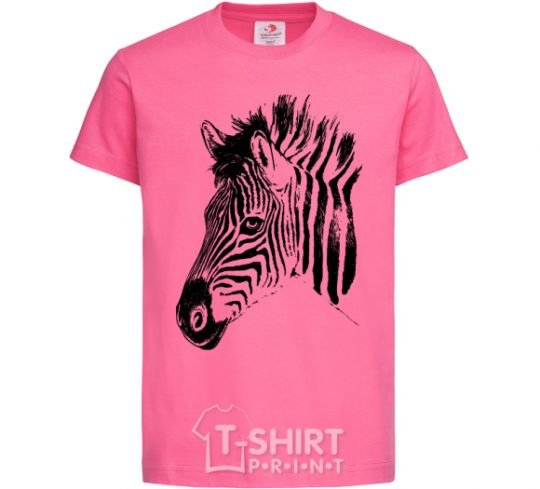 Kids T-shirt Zebra face heliconia фото
