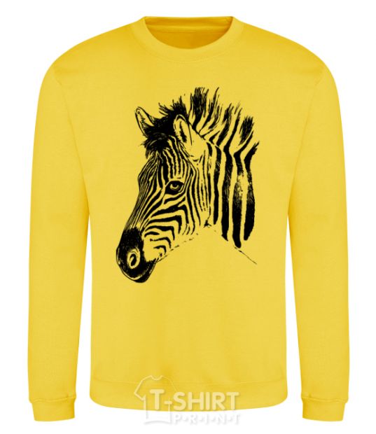 Sweatshirt Zebra face yellow фото