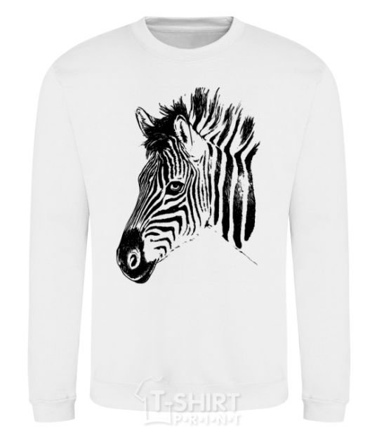 Sweatshirt Zebra face White фото