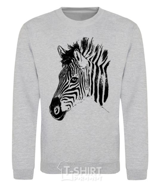 Sweatshirt Zebra face sport-grey фото