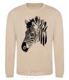 Sweatshirt Zebra face sand фото