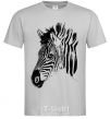 Men's T-Shirt Zebra face grey фото