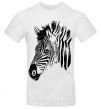 Men's T-Shirt Zebra face White фото