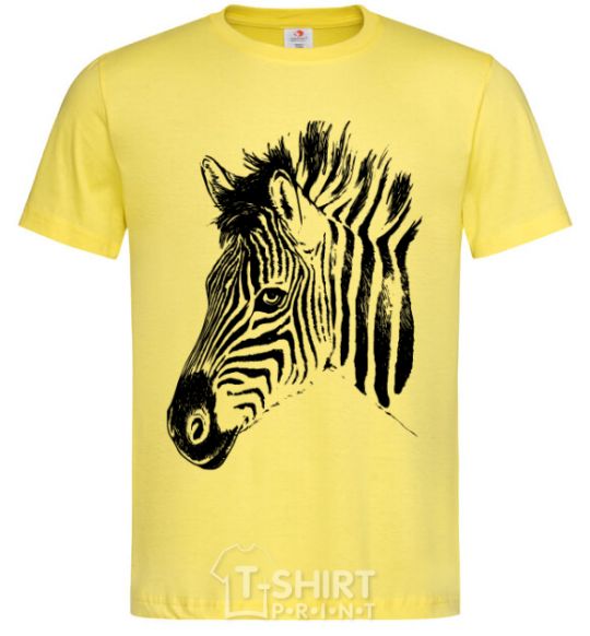 Men's T-Shirt Zebra face cornsilk фото