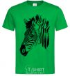 Men's T-Shirt Zebra face kelly-green фото