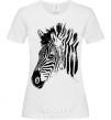 Women's T-shirt Zebra face White фото
