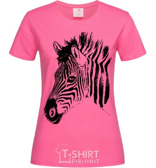 Women's T-shirt Zebra face heliconia фото