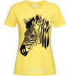 Women's T-shirt Zebra face cornsilk фото
