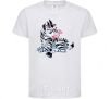 Kids T-shirt A zebra with a butterfly on its nose White фото