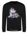 Sweatshirt A zebra with a butterfly on its nose black фото