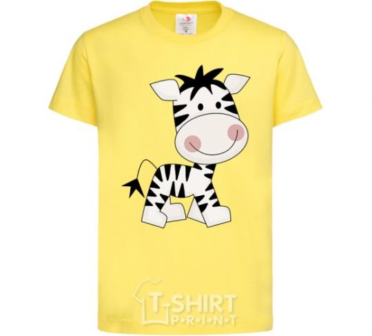 Детская футболка Зебренок рисунок Лимонный фото