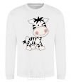 Sweatshirt A zebrafish drawing White фото