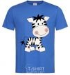 Men's T-Shirt A zebrafish drawing royal-blue фото