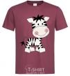 Men's T-Shirt A zebrafish drawing burgundy фото