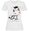 Women's T-shirt A zebrafish drawing White фото