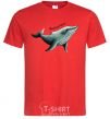 Men's T-Shirt Humpback Whale red фото