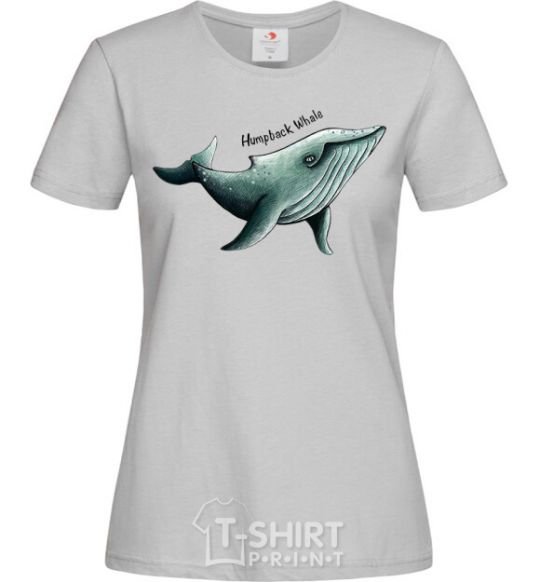 Women's T-shirt Humpback Whale grey фото