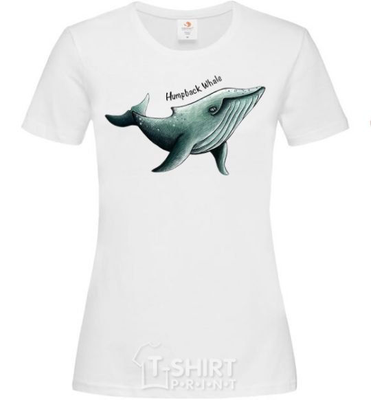 Women's T-shirt Humpback Whale White фото