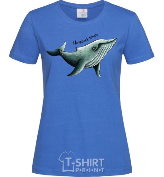 Women's T-shirt Humpback Whale royal-blue фото