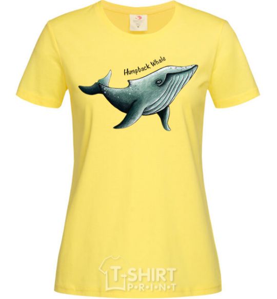 Women's T-shirt Humpback Whale cornsilk фото