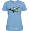 Women's T-shirt Humpback Whale sky-blue фото