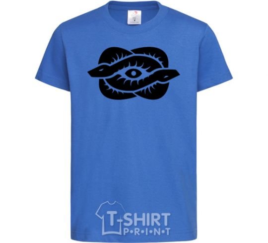 Kids T-shirt Snakes and the eye royal-blue фото