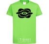 Kids T-shirt Snakes and the eye orchid-green фото