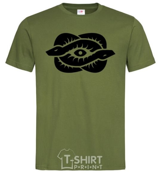 Men's T-Shirt Snakes and the eye millennial-khaki фото