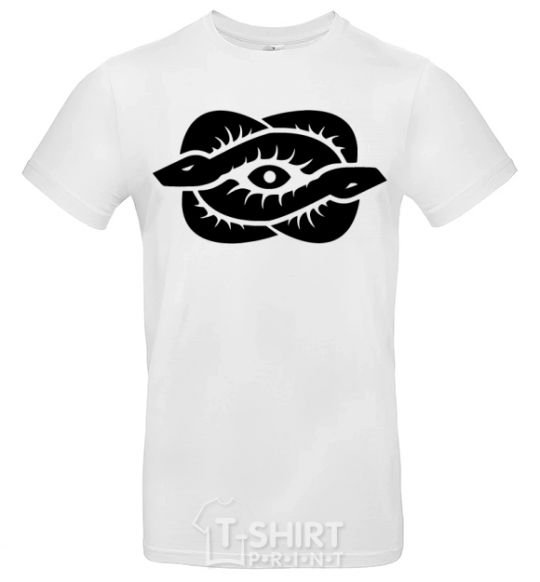 Men's T-Shirt Snakes and the eye White фото