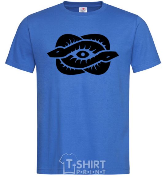 Men's T-Shirt Snakes and the eye royal-blue фото