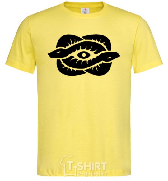 Men's T-Shirt Snakes and the eye cornsilk фото