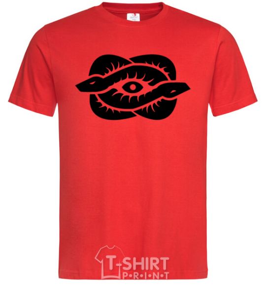 Men's T-Shirt Snakes and the eye red фото