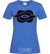 Женская футболка Змеи и глаз Ярко-синий фото