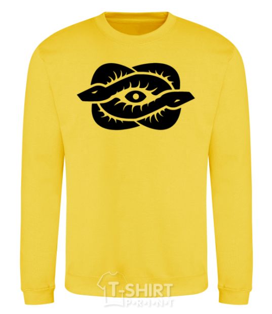 Sweatshirt Snakes and the eye yellow фото